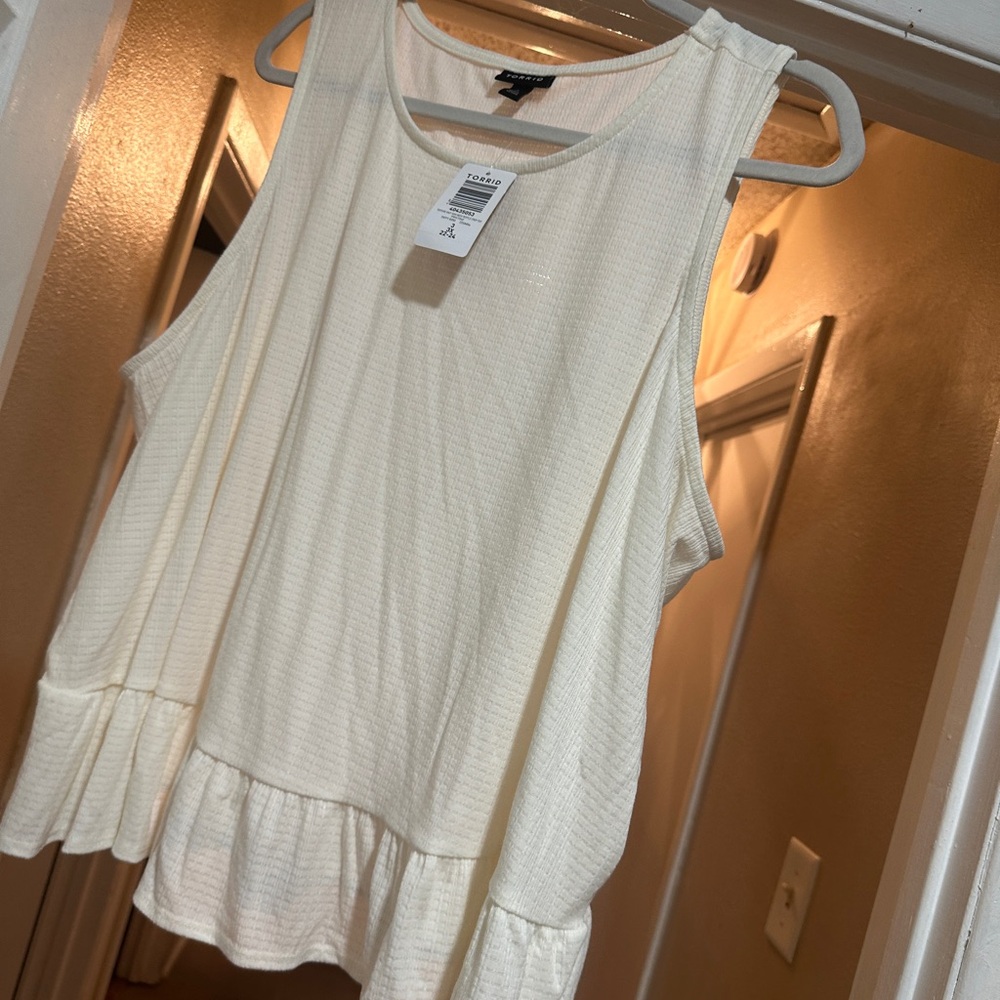Elegant Cream Sleeveless Top